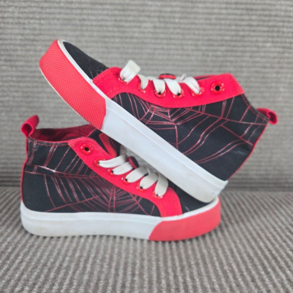 Ground Up Kids Size 12 Black Red Miles‎ Morales Spider-Man High Top Sneakers